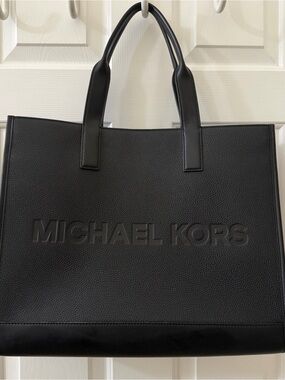 Michael Kors Black Embossed Logo Tote